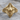 Camino de Santiago Cross Ring, gold vermeil finish, angled product photo