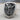 King skull ring, oxidized silver, product photo