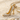 Stiletto High Heel Pendant, gold vermeil, angled view on sand