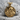Praying Jesus Pendant, gold vermeil, front view on stone