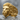 Laurel Branch Lion Ring, gold vermeil, angled three-quarter view on stone