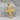 Baroque Cross Pendant, gold vermeil, product photo on stone