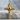 Memento Mori Skull Cross Pendant, gold vermeil, front product photo
