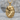 Howling Wolf Wilderness Pendant, gold vermeil, front view