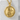 Medieval Knight Coin Pendant, gold vermeil, front product photo