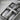 Latin Cross Chiseled Pendant, oxidized silver, close-up of chiseled details