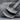Art Deco Stepped Money Clip, oxidized silver, close-up of stepped fluting and chevron tip