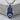Hamsa Cobalt Eye Pendant, oxidized silver, angled studio view