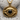 Evil Eye Onyx Horizon Pendant, gold vermeil, front view