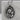 Vladimir Theotokos Embrace Pendant, oxidized finish front view