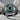 Evil Eye Aurora Halo Ring, black rhodium, front view