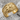 Buddha Lotus Relief Bracelet, gold vermeil, front view