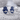 Hamsa Cobalt Stud Earring, polished silver, product photo