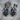 Sleeping Wolf Leaf Earring, black rhodium, product photo