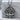 Om Lotus Relief Pendant, oxidized silver, front product photo