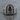 Garnet Cathedral Keyhole Ring, oxidized finish product photo