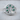 Yggdrasil Emerald Branch Ring, polished silver finish, studio product photo