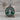 Yggdrasil Green Enamel Pendant, oxidized silver product photo