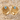 March Aquamarine Ripple Stud Earring, gold vermeil, front view