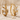 Lily Of The Valley Huggie Earring in gold vermeil, angled front view