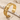 Moon Phase Ridge Bracelet, gold vermeil, front product photo