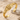Celtic Trinity Loop Bracelet, gold vermeil, front angle view