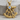 Quartz Sextant Pendant, gold vermeil, studio product photo