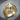 Eastern Star Laurel Bypass Ring, gold vermeil, angled product photo