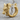 Norse Wolf Jaw Earring, gold vermeil, side view on white