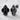 Quatrefoil Vault Stud Earring, black rhodium, product photo