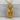 Santa Muerte Globe Figure Pendant, gold vermeil finish, front studio view