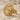 Acanthus Rosette Promise Ring, gold vermeil, front product view