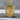 Santa Muerte Black Scythe Pendant, gold vermeil, front product view