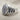 Grey Agate Lancet Ring, oxidized silver finish side perspective