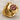 Burgundy Pomegranate Locket Ring, gold vermeil, front view