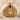 Medusa Garnet Crest Pendant, gold vermeil product view