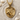Acorn Sapling Roots Pendant, gold vermeil finish front view