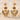 Thistle Scroll Enamel Drop Earring in gold vermeil, front view