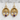 Bat Amethyst Crest Earring, product photo in gold vermeil