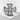 Rose Maltese Cross Ring, polished silver, product view