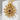 Bone Rosette Garnet Pendant, gold vermeil, front product view