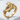 Koi Swept Tail Ring, gold vermeil, angled product photo