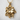 Sakura Layered Blossom Pendant, gold vermeil, angled studio view
