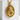 Bear Portrait Pendant, gold vermeil, front product view