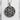 Geometric Flower Medallion Pendant, oxidized, front view product photo