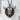 Celtic Bull Skull Pendant, oxidized silver, front product view