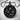 Wolf Medallion Pendant, black rhodium, front product view