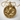 Wolf Medallion Pendant, gold vermeil, front product view