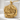 Wolf and Rabbit Pendant, gold vermeil, angled product view