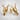Deer Skull Antler Stud Earring, gold vermeil, studio product photo